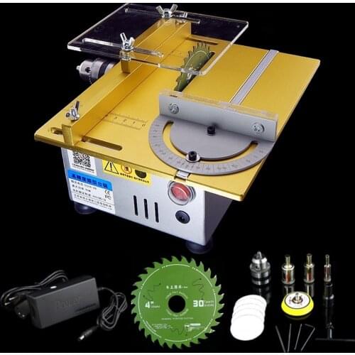 Multifunction Mini Table Saw Handmade Woodworking Bench Lathe Electric Polisher Grinder DIY Model Cutting Saw 7000RPM B12 Chuck
