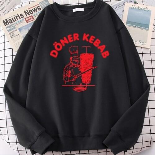 Doner Kebab Print Hoodie High Quality O Neck Mens Hooded Sweatshirt Clothes Harajuku New Fashion Hip Hop Hooded Streetwear Mens