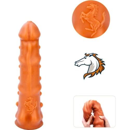 Soft Long Animal Dildo Anal Plug Big Butt Plug Horse Dildo Penis With Suction Cup Dick Anal Sex Toys for Women Men Couples