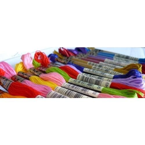 Good quality oneroom Original DMC Thread Embroidery Cross Stitch Floss Thread 8.7 Yard Long 6 Strands cross stitch skeins