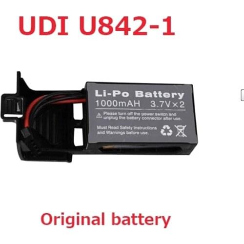 Original 7.4V 1000mAh Li-Po Battery for Udi U842 U842-1 U818S RC Quadcopter Drone Spare Parts