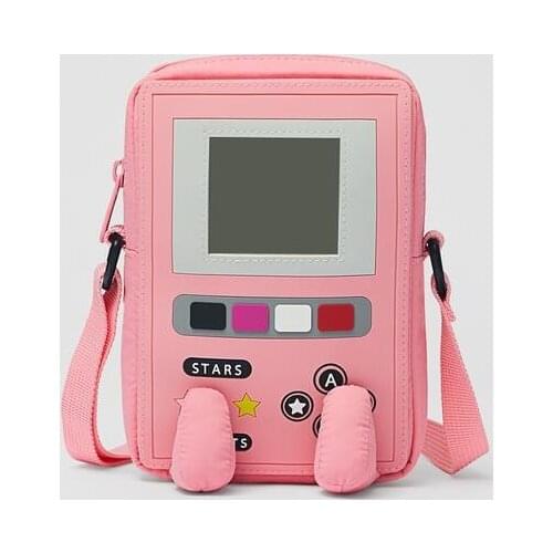 Simple Small Shoulder Bag Cute Girls Game Console Diagonal Bag Popular Fashion Mobile Phone Bags Children Purse Children Wallet