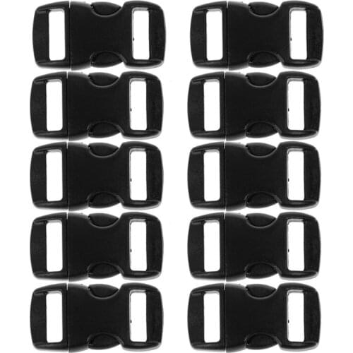 10PCS/lot Buckles For Umbrella Paracord Bracelets Black Side Release Buckles