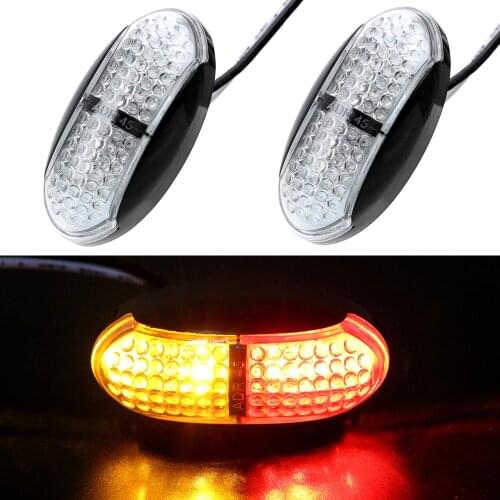 Signal Light Dark Warning 4 LED Car-Styling Car Side Marker Light Red Yellow DC 10V-30V 2pcs For Truck Trailer Boat