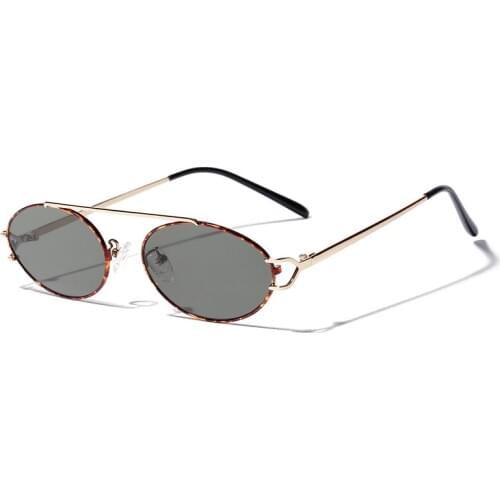 2018 Retro Oval Sunglasses Women Luxury Brand Designer Men Black Vintage Retro Sun Glasses Metal Uv400 Shades Oculos De Sol