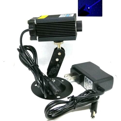 High Power Focusable 405nm 500mW Violet BLue Laser Locator Module w Dot Head 12V Adapter US/EU/UK