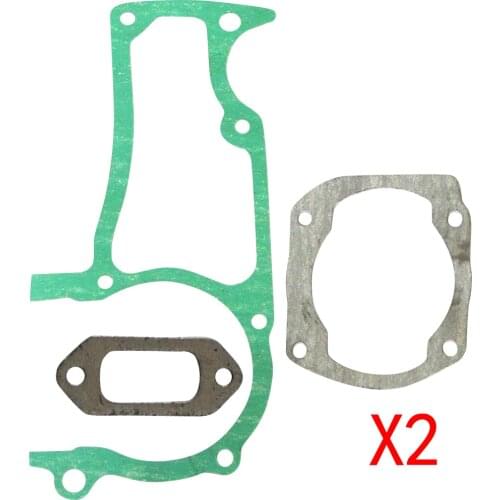 2 Sets Cylinder Crankcase Muffler Gaskets Fit Husqvarna 365 371 372 XP Chainsaw