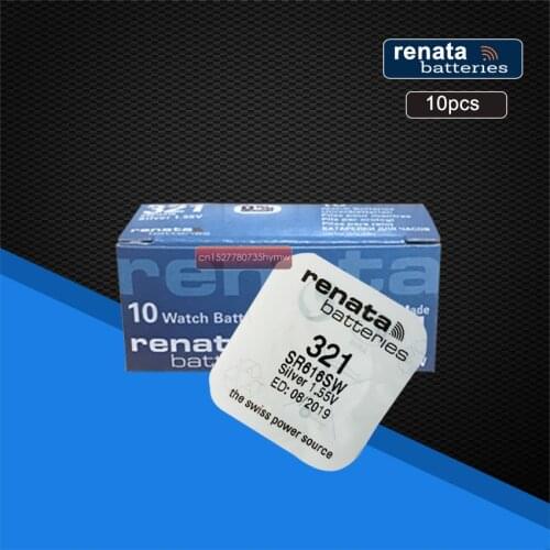 10pack renata Silver Oxide Watch 321 SR616SW 616 1.55V 100% 321 renata 616 battery
