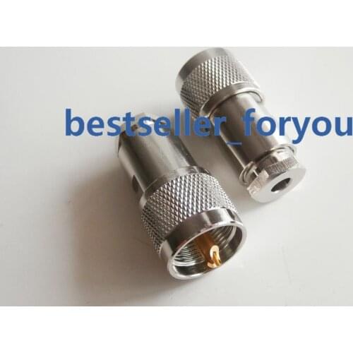 1X UHF Clamp PL259 Male Plug For LMR195 RG58 RG400 RG142 Cable RF Coax Connector