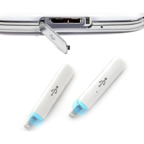 2pcs/LOT Original Charging Port Dust Plug USB Cover Door For Samsung Galaxy S5 SV G900 G9005 G900A G900T Housing Phone Parts