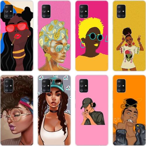 African Beauty girl black queen Case for Samsung A01 Core A10S A11 A20S A20E A21 A30S A31 A41 A42 A50S A51 A70 A71 J3 J5 J7 2017