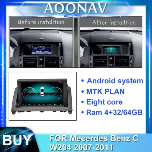 2din android car radio multimedia player for-Mecerdes Benz C W204 2007-2011 car stereo autoradio touch screen GPS navigation