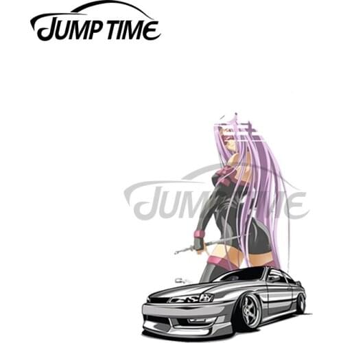 JumpTime 13 x 3.9cm For S14a Midnight Rider Streetgrid Vinyl Car Stickers Waterproof Scratch-proof Decal for Surfboard Vehicle