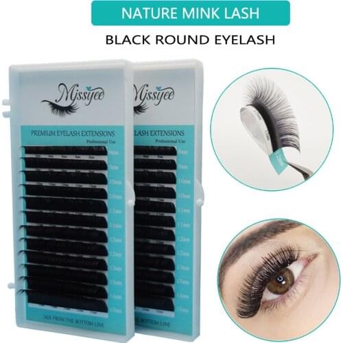 Free Shipping Individual Silk Mink Eyelash Further All size,High Quality Eyelash Extension Mink,Individual Eyelash Extensions