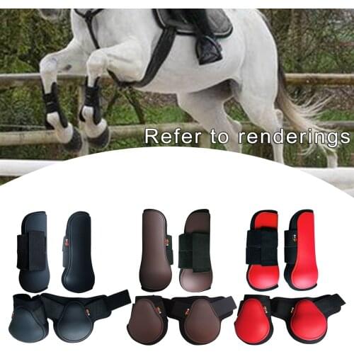 4pcs Horse Tendon and Fetlock Boots Horse Front Hind Leg Boots Leg Protection Boots Horse Protective Gear Equestrian Equipment