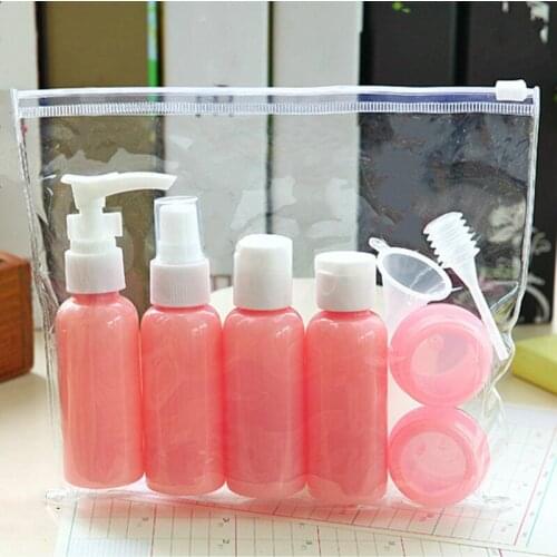 Cosmetic Bottle Plastic Press Spray Bottle Travel Makeup Kit Refillable Traveling Bottle Pack Containers for Cosmetics