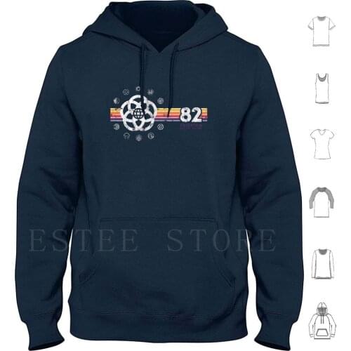 Center Vintage Style Distressed Pavilion Logos Hoodies Long Sleeve Center Pavilion Logos Horizons Spaceship Earth
