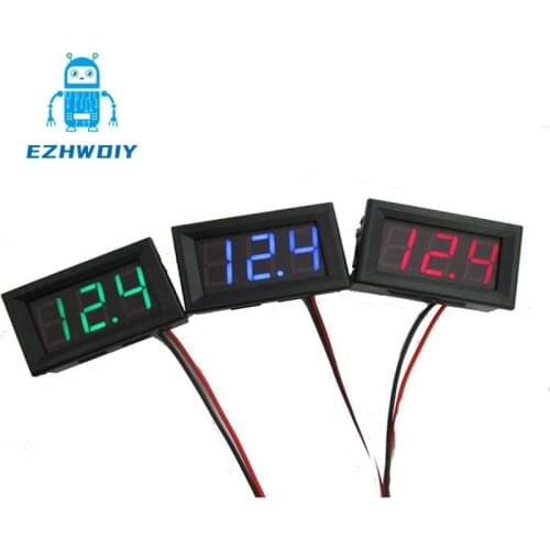 Digital display DC voltmeter head 0.56 inch LED digital voltmeter DC 4.5V-30.0V with reverse connection protection