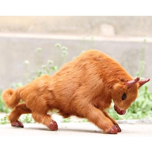 Simulation cattle,fighting bull model 30x16cm,polyethylene&furs toy,prop,home decoration,Xmas gift 1891