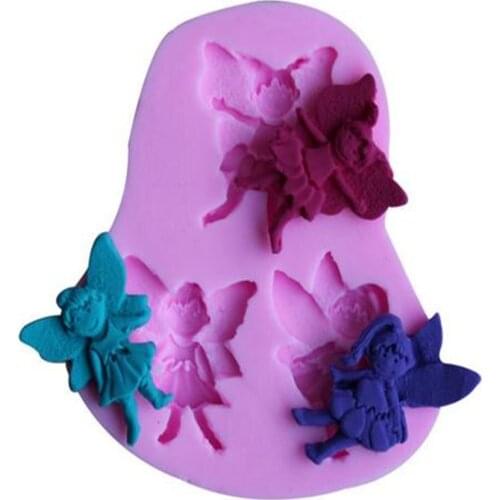 Cake Decoration DIY Tools Cute Cartoon Butterfly Elves Liquid Silicone Cake Mold Chocolate Molds Pastry Mould Jello Pudding Ice