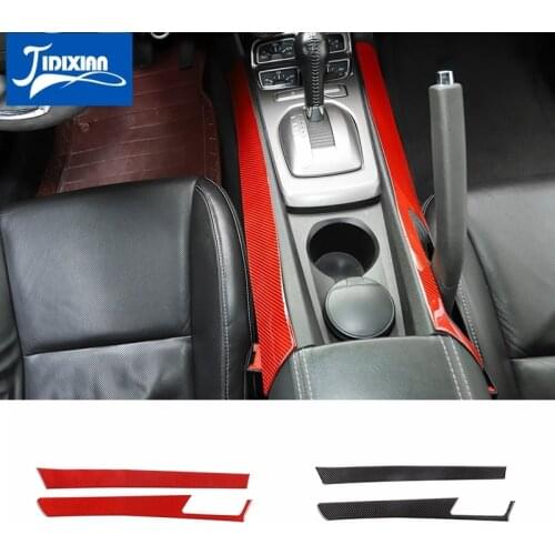 JIDIXIAN Soft Carbon Fiber Car Gear Shift Panel Side Decoration Sticker for Chevrolet Camaro 2012-2015 Interior Accessories