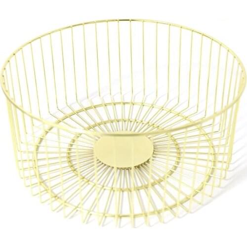 Fruit Basket Fruit Drain Basket Home Iron Fruit Bowl Holder Storage Basket Metal Bowl Storage Container for Home Kitchen