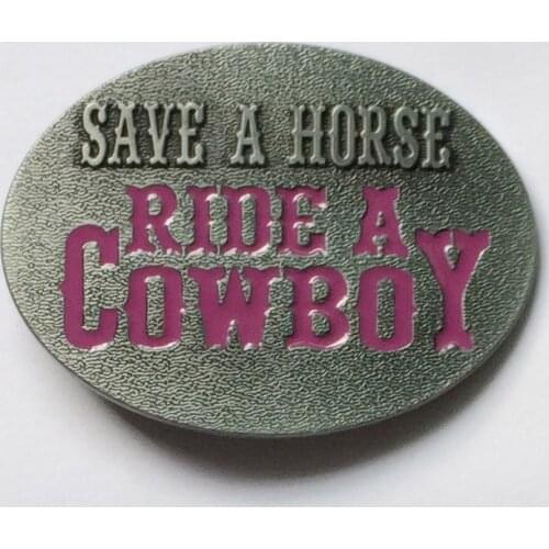 Ride A CowBoY Belt Buckle suitable for 4cm wideth belt with continous stock