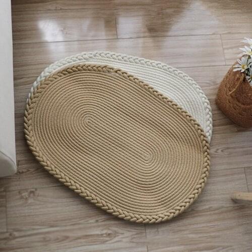 Hand-woven Sand Scraping Door Entrance Welcome Mat Hallway Bath Nonslip Rug Dust Removal Carpet Wire Loop Footpad Doormat