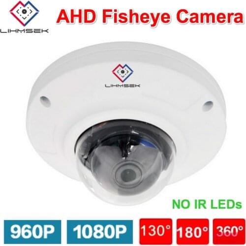 Lihmsek AHD Fisheye Camera Min dome Indoor CCTV Model 960P 1080P 2.0 Megapixel Security AHD Camera Fisheye Wide angle lens 1.3mp