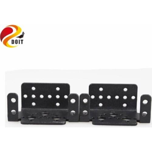 LS4G 2Pcs Black Multifunction Steering Gear Bracket Haeundae Stent Robot Manipulator Arm Steering Gear Bracket