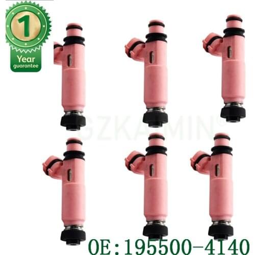 SET OF 6 quality Fuel Injector nozzle injection 195500-4140 for MAZDA FORD FOR MITSUBISHI PAJERO SPORT 6G72 3.0 V