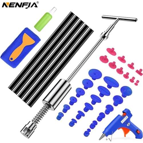 Car body Dent Repair Tools Auto Repair Dent Puller Kit Slide Hammer Reverse Hammer Glue +18pcs Glue Puller
