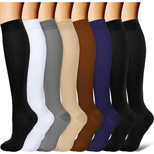 New Running Compression Socks Knee High Stockings Men Women Sports Socks Fit Marathon,crossfit, Cycling,Football, Varicose Veins