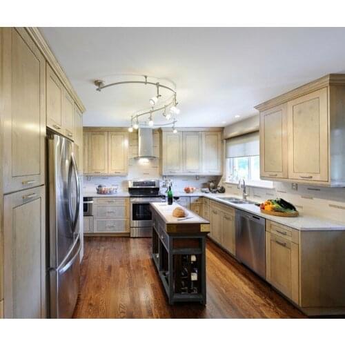 2017 New Style Classical Solid Wood Kitchen Cabinets American Solid Wood Kitchen Furniture Free Design for You