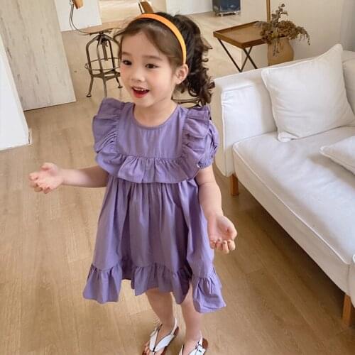 2 3 4 5 6 Years Toddler Girls Dress Fashion Ruffled Princess Dress for Girl Kids Clothing Summer Baby Girl Dresses High Quality