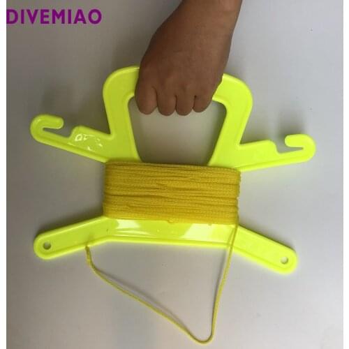 Floating Line Holder Reel with 23M line hand rope holder for scuba diver spearfishing freediving watersport