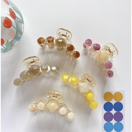 CYGJFC Korean Style Resin Barrettes Geometry Hair Claws Hair Clips Hairpins Femme Hair Clamps Crab Hairgrip Headwear Ornaments