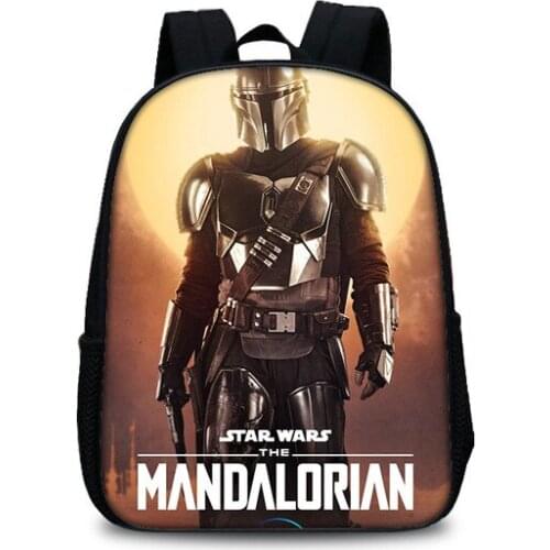 Disney Baby Yoda Mandalorian 12-inch Mochila School Kids Bags Boys Star Wars Kindergarten Children School Bag 3D Print