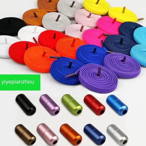 1Pair New Flat Elastic Locking Shoelace Unisex Sneakers Shoes Laces strings No Tie Shoelaces Special Creative Kids Adult