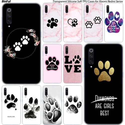 Hot best friends Dog paw Silicone Case For Xiaomi Pocophone F1 9T 9 9SE 8 A2 Lite A1 A2 Mix3 Redmi K20 7A Note 4 4X 5 6 7 Pro S2