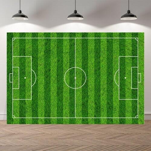 Neoback Customized Football Soccer Field Grassland New Born Baby Birthday Boy Backdrop Vinyl Photography Background Photo Studio