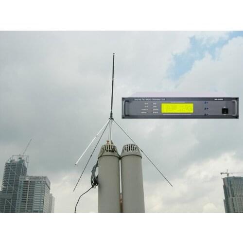 ZHC618F-5C 5 Watts FM broadcast Transmitter for fm radio station with GP100 1/4 wave antenna