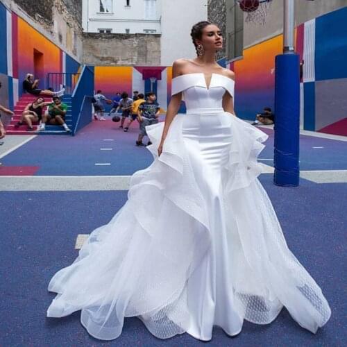 2019 Newest Women Elegant White Two 2 Pieces Mesh Meramid Fashion Dress Solid Off The Shoulder Evening Celebrity Party Vestidos