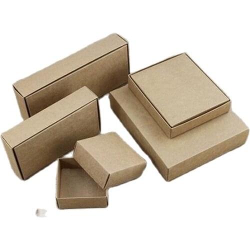 10pcs/lot large brown kraft gift box,black purple wedding gift box Big Christmas gift packaging boxes