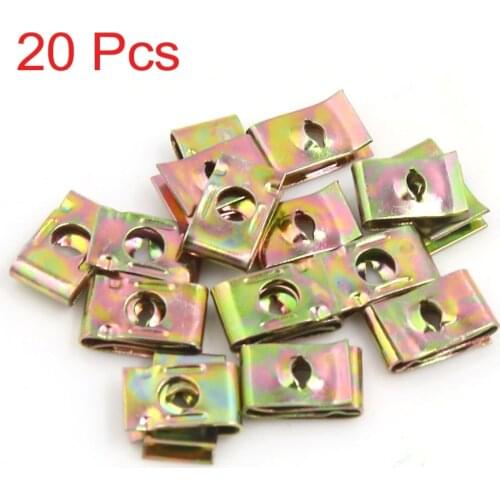 20Pcs 3mm Hole Spring Metal Retainer Screw U-Type Clips Rivets 17 x 11 x 5mm