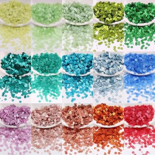 2000pcs/bags 4mm Sequin Flat Round Loose Sequins Crafts Paillette Sewing Clothes Decoration DIY Accessory Lentejuelas Para Coser