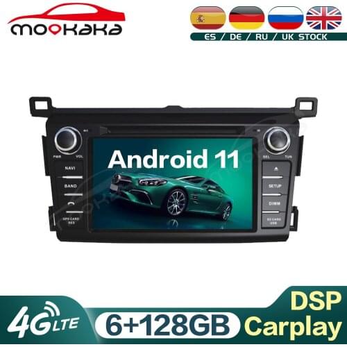 For Toyota RAV4 2013 2014 - 2019 Android 11 6G+128GB Car Multimedia DVD Player GPS Navigation Audio Stereo Head Unit Carplay DSP