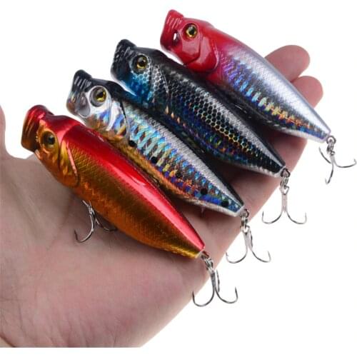1PCS Big Popper Fishing Lure 8cm 15g Isca Artificial Hard Bait Crankbait Wobblers Floating Plastic Fish Swimming Carp Pike