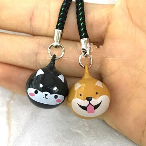 The mascot Zodiac dog Huskey bell mobile phone pendantpet cartoon bag charm keychains