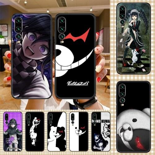 Anime Danganronpa Bear Phone case For Huawei P Mate P10 P20 P30 P40 10 20 Smart Z Pro Lite 2019 black 3D cover art back painting